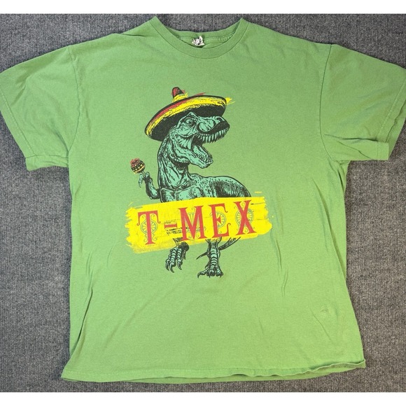 Delta Other - T-MEX Tyrannosaurus Rex Mens Size L Graphic T-Shirt Funny Sombrero Maraca Party